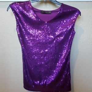 The Limited Purple Sequined Tank